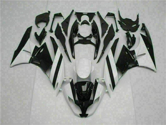 Blanco Negro ABS Moto Plástica ZX6R 09-12 Blanco Negro ABS Moto Plástica ZX6R 09-12