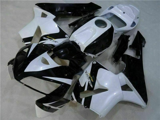 Blanco Negro ABS Moto Plástico CBR 600 RR 05-06 Blanco Negro ABS Moto Plástico CBR 600 RR 05-06