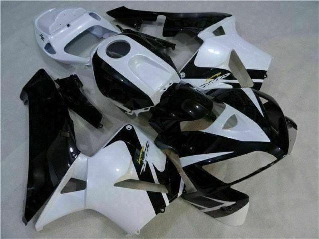 Blanco Negro ABS Moto Plástico CBR 600 RR 05-06 Blanco Negro ABS Moto Plástico CBR 600 RR 05-06