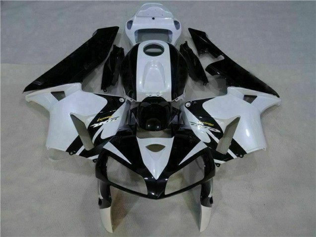 Blanco Negro ABS Moto Plástico CBR 600 RR 05-06 Blanco Negro ABS Moto Plástico CBR 600 RR 05-06