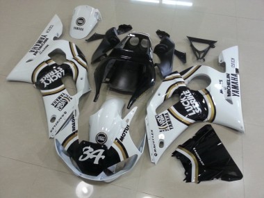 Blanco Negro Carenado Moto R6 98-02