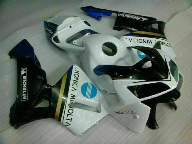 Blanco Negro Carenado & Plástico Moto CBR 600 RR 05-06 Blanco Negro Carenado & Plástico Moto CBR 600 RR 05-06