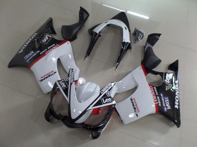 Blanco Negro Carrera Lee Carenado Moto CBR 600 F4i 01-03 Blanco Negro Carrera Lee Carenado Moto CBR 600 F4i 01-03