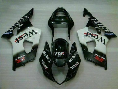 Blanco Negro Carrocería Motocicletas GSXR 1000 K3 03-04