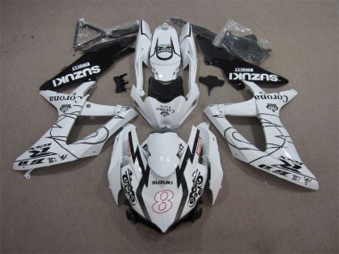 Blanco Negro Corona Extra Motul 8 Carenado Moto GSXR 600 K8 08-10