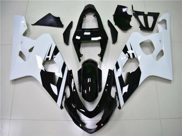 Blanco Negro Inyección Kit Carenado Moto GSXR 600 / 750 K4 04-05 Blanco Negro Inyección Kit Carenado Moto GSXR 600 / 750 K4 04-05
