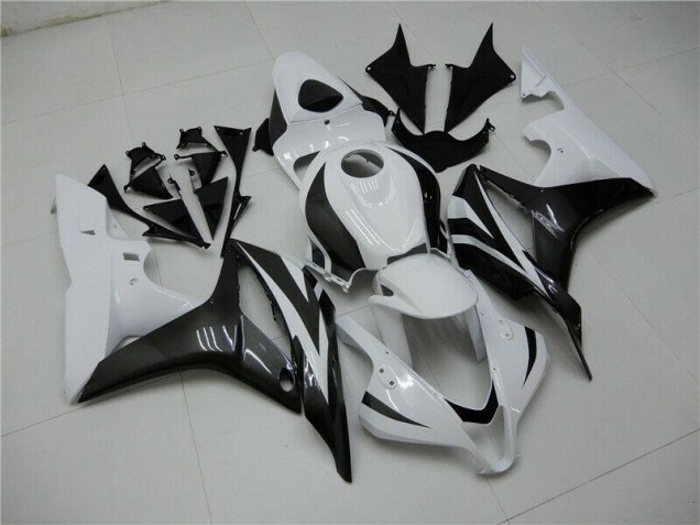 Blanco Negro Kits Completo Carenado Moto CBR 600 RR 07-08 Blanco Negro Kits Completo Carenado Moto CBR 600 RR 07-08