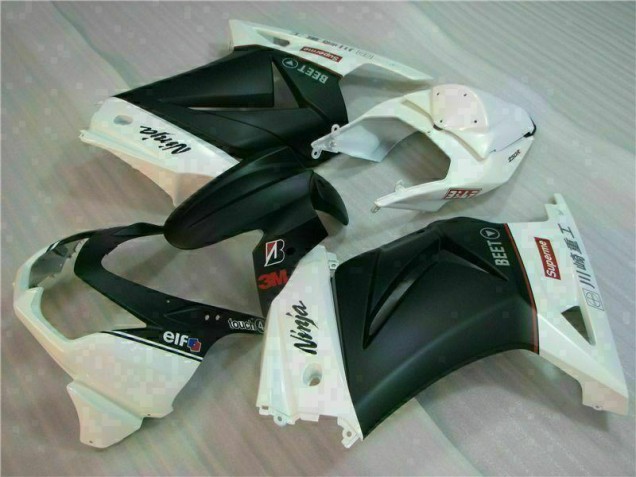 Blanco Negro Ninja 3M Carenado Moto EX250 08-12 Blanco Negro Ninja 3M Carenado Moto EX250 08-12