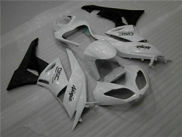 Blanco Negro Ninja Carenado Moto ZX6R 09-12 Blanco Negro Ninja Carenado Moto ZX6R 09-12