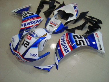 Blanco Negro Sterilgarda Carenado Moto R1 12-14