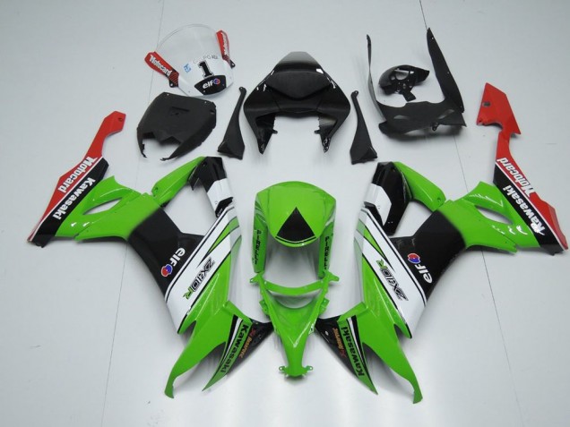 Blanco Negro & Verde Carenado Moto ZX10R 08-10 Blanco Negro & Verde Carenado Moto ZX10R 08-10