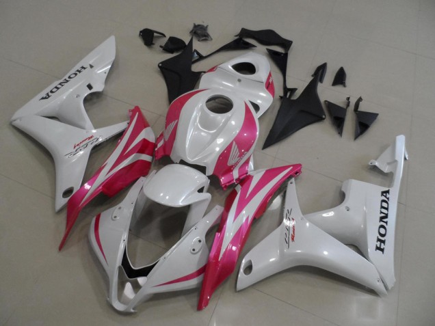 Blanco Perla con Rosa Carenado Moto CBR 600 RR 07-08