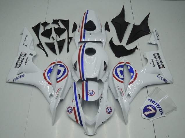 Blanco Plástica Moto CBR 600 RR 07-08 Blanco Plástica Moto CBR 600 RR 07-08
