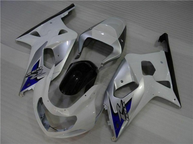 Blanco Plata Carenado Moto GSXR 600 / 750 K1 K2 K3 01-03 Blanco Plata Carenado Moto GSXR 600 / 750 K1 K2 K3 01-03