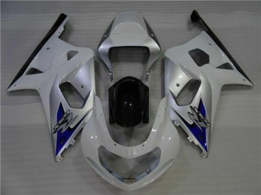 Blanco Plata Carenado Moto GSXR 600 / 750 K1 K2 K3 01-03