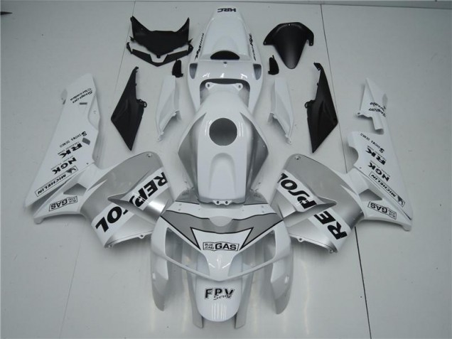Blanco Plata Negro Repsol Carenado Moto CBR 600 RR 05-06 Blanco Plata Negro Repsol Carenado Moto CBR 600 RR 05-06