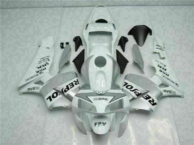 Blanco Plata Repsol Carenado Moto CBR 600 RR 03-04 Blanco Plata Repsol Carenado Moto CBR 600 RR 03-04