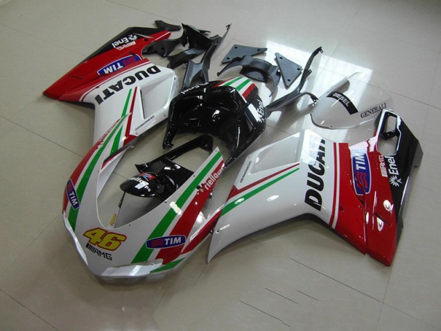 Blanco Rojo 46 Carenado Moto Ducati 1098 07-14 Blanco Rojo 46 Carenado Moto Ducati 1098 07-14