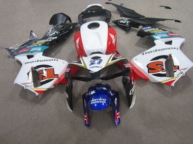 Blanco Rojo Azul Carenado Moto CBR 600 RR 07-08