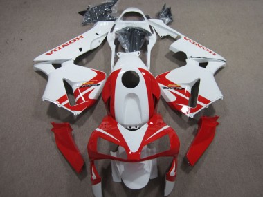 Blanco Rojo Carenado Moto CBR 600 RR 03-04