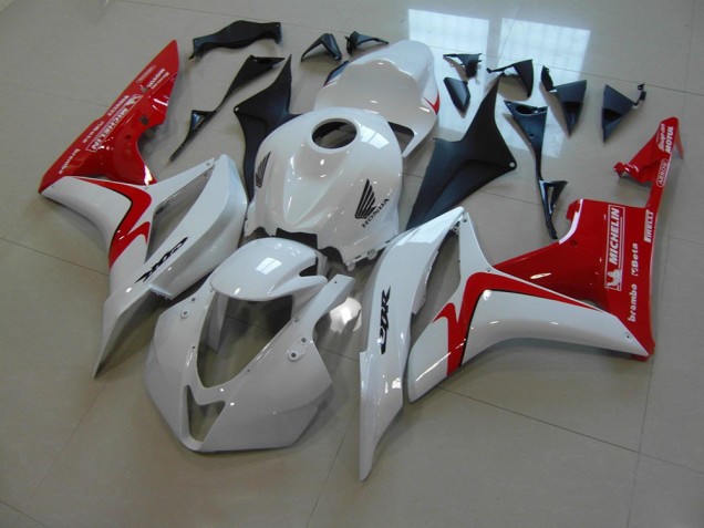 Blanco Rojo Carrera Versión Carenado Moto CBR 600 RR 07-08 Blanco Rojo Carrera Versión Carenado Moto CBR 600 RR 07-08