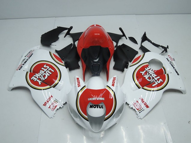 Blanco Rojo Lucky Strike Motul Carenado Moto GSXR 1300 Hayabusa 96-07 Blanco Rojo Lucky Strike Motul Carenado Moto GSXR 1300 Hayabusa 96-07