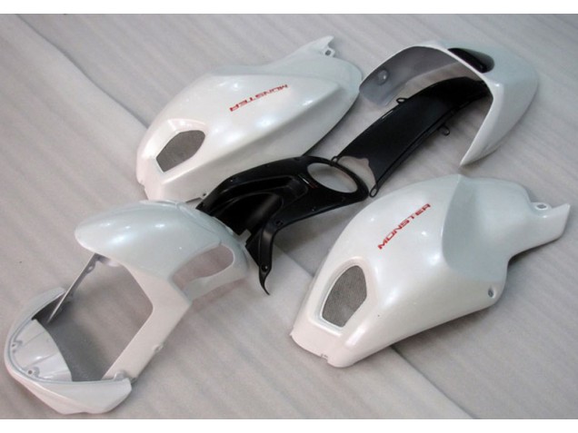 Blanco Rojo Monster Carenado Moto Ducati Monster 696 08-12 Blanco Rojo Monster Carenado Moto Ducati Monster 696 08-12