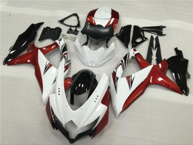 Blanco Rojo Negro Carenado Moto GSXR 600 / 750 K8 08-10