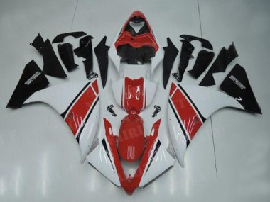 Blanco Rojo Negro Carenado Moto R1 12-14