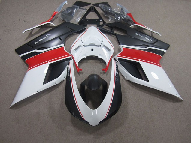 Blanco Rojo Negro Marvic Carenado Moto Ducati 848 07-14 Blanco Rojo Negro Marvic Carenado Moto Ducati 848 07-14