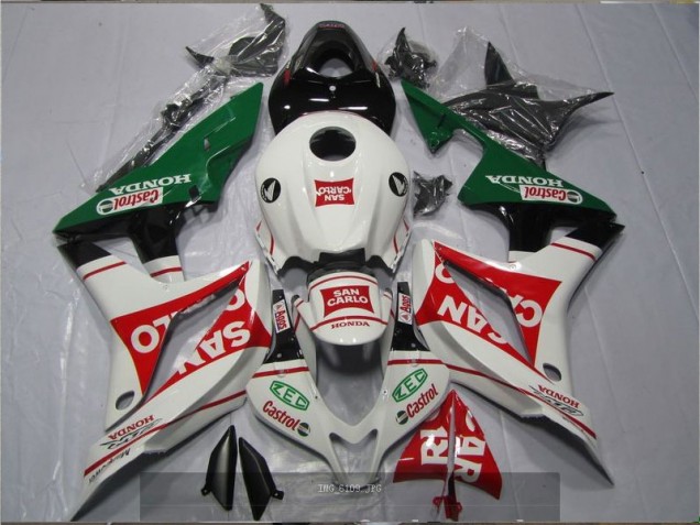 Blanco Rojo Verde San Carlo Castrol Carenado Moto CBR 600 RR 07-08 Blanco Rojo Verde San Carlo Castrol Carenado Moto CBR 600 RR 07-08