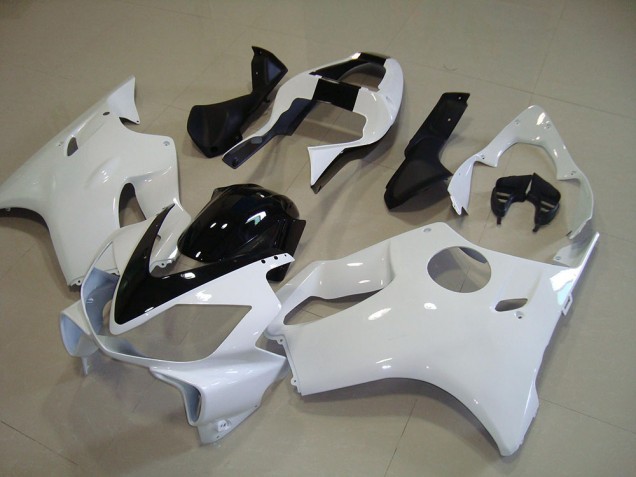 Blanco con Negro Raya Carenado Moto CBR 600 F4i 01-03 Blanco con Negro Raya Carenado Moto CBR 600 F4i 01-03
