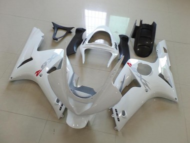 Blanco con Plata Calcomanías Carenado Moto ZX6R 03-04