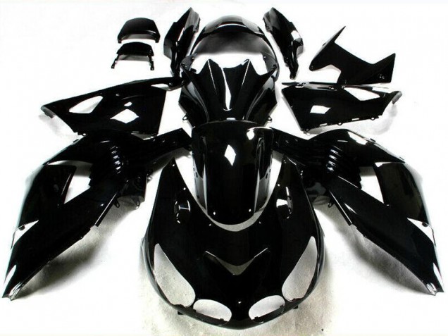 Brillante Negro Carenado Moto ZX14R ZZR 1400 06-11 Brillante Negro Carenado Moto ZX14R ZZR 1400 06-11