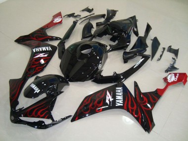 Brillante Negro Llama Carenado Moto R1 07-08