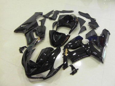 Brillante Negro Oro Calcomanías Carenado Moto ZX6R 05-06