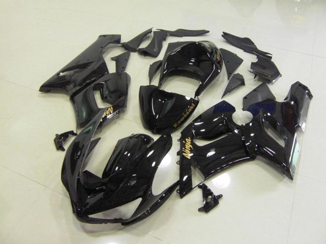 Brillante Negro Oro Calcomanías Carenado Moto ZX6R 05-06 Brillante Negro Oro Calcomanías Carenado Moto ZX6R 05-06