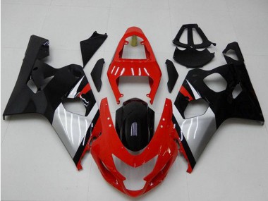 Online Rojo Plata Negro Carenado Moto Suzuki GSXR 600/750 2004-2005
