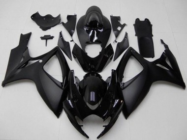 Online Negro Mate Negro Brillante Carenado Moto Suzuki GSXR 600/750 2006-2007