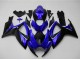 Online Azul Negro Brillante Carenado Moto Suzuki GSXR 600/750 2006-2007