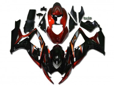 Online Naranja Plata Negro Brillante Raya Carenado Moto Suzuki GSXR 600/750 2006-2007