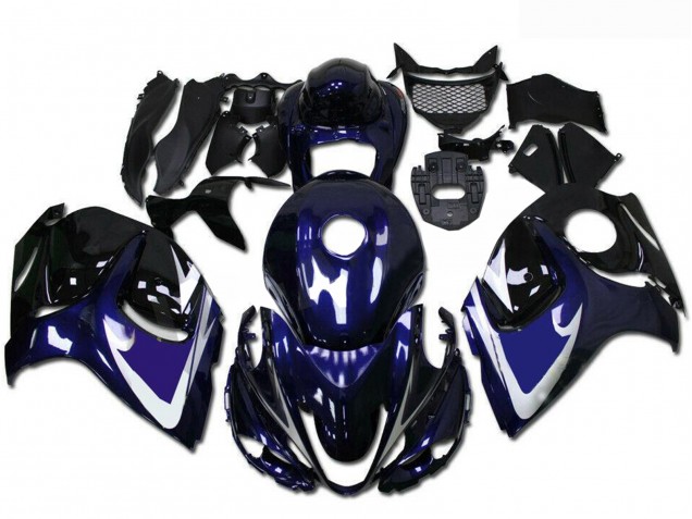 Online Negro Brillante Azul Blanco Carenado Moto Suzuki GSXR 1300 Hayabusa 2008-2020