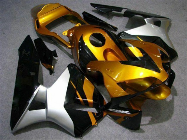 Online Plata Oro Negro Brillante Carenados Moto Honda CBR600RR 2003-2004