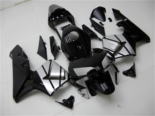 Online Plata Negro Brillante Raya Carenado Moto Honda CBR600RR 2003-2004