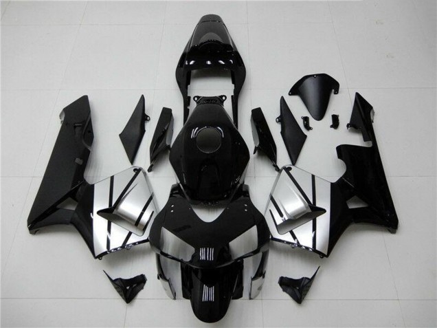 Online Plata Negro Brillante Raya Carenado Moto Honda CBR600RR 2003-2004