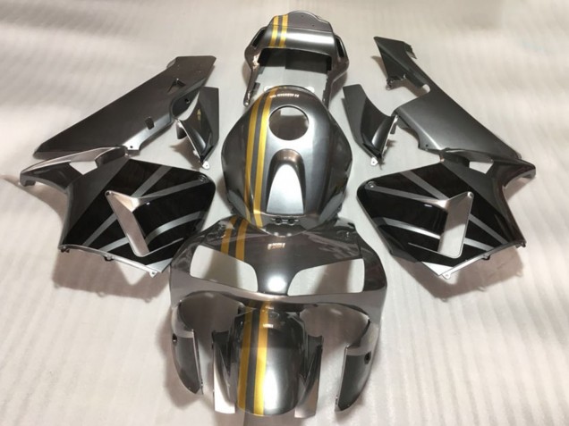 Online Plata Oro Negro Brillante Carenado Moto Honda CBR600RR 2003-2004
