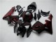 Online Negro Brillante Rojo Llama Kits Carenados Moto Honda CBR600RR 2005-2006