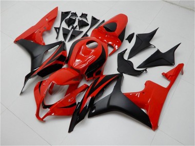 Online Rojo Negro Mate Carenados Moto Honda CBR600RR 2007-2008