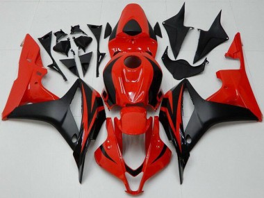 Online Rojo Negro Mate Carenados Moto Honda CBR600RR 2007-2008