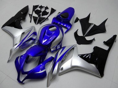 Online Plata Azul Negro Brillante OEM Estilo Carenado Moto Honda CBR600RR 2007-2008